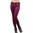 thumbnail image 5 of ToBeInStyle Women's Fleece Lined Leggings w/Tribal Print Band - Fuchsia - S/M, 5 of 5