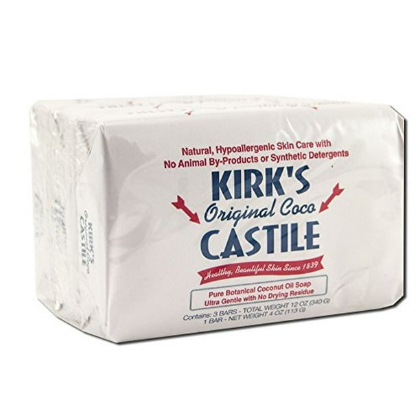 Kirk's Natural Castile Soap Original 4 oz Each, 3 ct