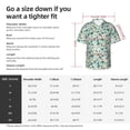 thumbnail image 5 of Sikiie Floral In Teal Print Men's Hawaiian Shirt, Summer Beach Button Pocket Short Sleeve T-Shirt,Small, 5 of 7