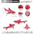 thumbnail image 3 of DolliBu Pink Tie-Dye Shark Stuffed Animal with Silver Cross Plush - Religious Baptism Gifts for Boys and Girls, Dedication Christening Gifts Plush Prayer Toy Healing Stuffed Animal - 23 Inches, 3 of 6