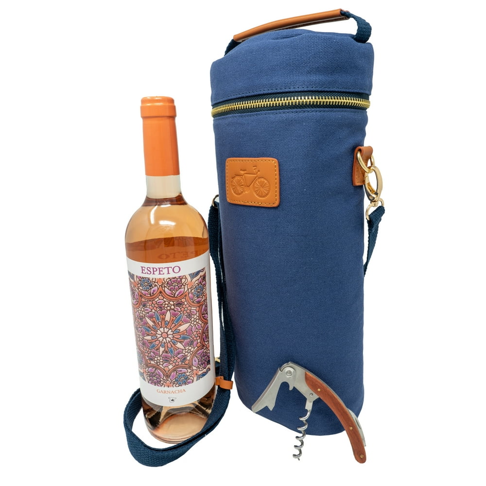 Single Bottle Wine Tote BYOB 1 Wine Bottle Bag Free Wooden