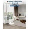 thumbnail image 2 of Garvee 14000 BTU Portable Air Conditioner with Remote, 3-In-1 Indoor AC Unit for up to 300 Sq.ft, 115V, White, 2 of 8