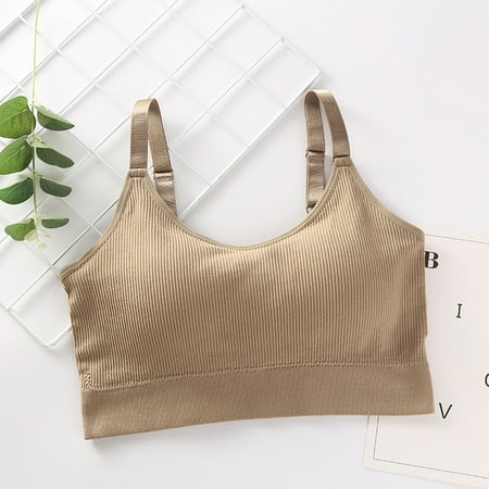 

DENGDENG Women s Comfort Push Up Bra Wirefree Bra for Women Sports Straps Seamless Bralette