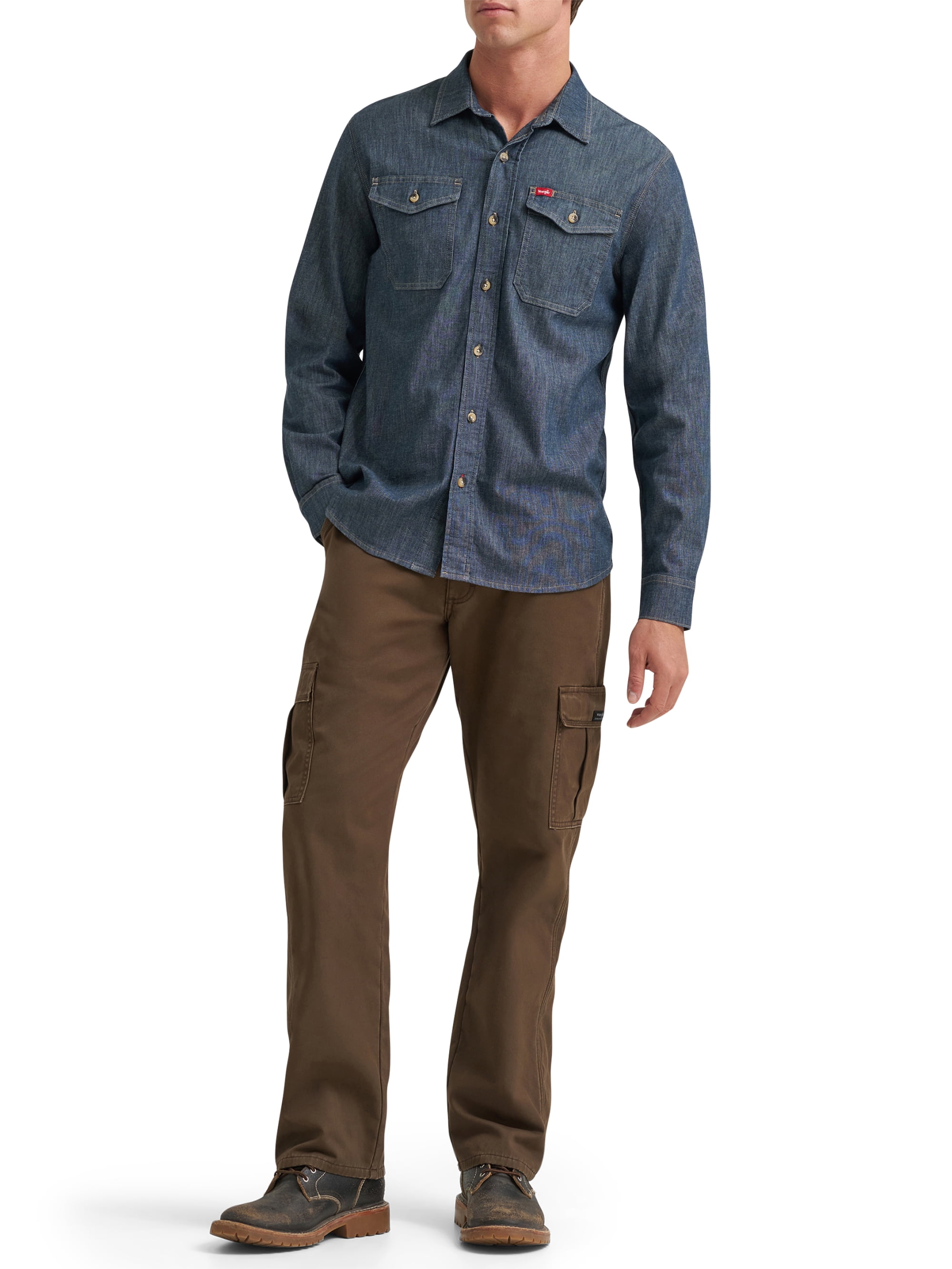 Wrangler Men's and Big Men's Relaxed Fit Fleece Lined Cargo Pant 29X30-48X30