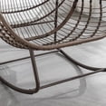 thumbnail image 2 of Outdoor Rattan Rocking Chair, Padded Cushion Rocker Recliner Chair Outdoor for Front Porch, Living Room, Patio, Garden (Beige), 2 of 11