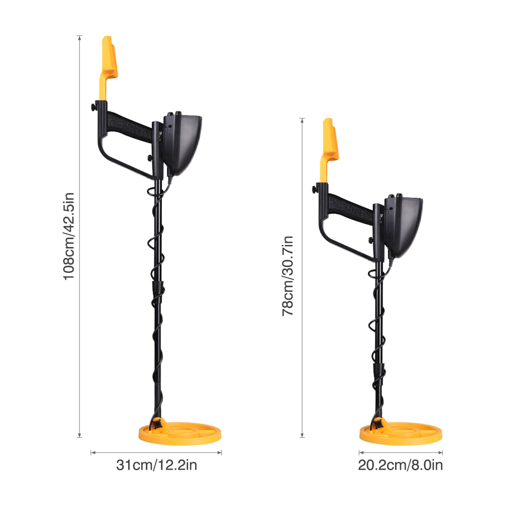 Floureon Metal Detector, High Accuracy Professional Handheld Detector with DISC, All-Metal & Pinpointer Modes, Folding Shovel, Gold Hunter Digger for Kids Adults Beginners
