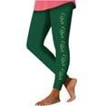 thumbnail image 3 of lcziwo St Patricks Day Leggings for Women Casual Stretchy High Waisted Yoga Pants Fashion Shamrock Print Running Leggings Full Length Tight Trousers Army Green XL, 50% Percent off Sales Today, 3 of 5