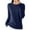 Navy, variant on Ltctricy Women's Sweaters Trendy V Neck Long Sleeve Solid Color Pullover Knit Tops Loose Casual Tunic Sweaters(Navy,X-Large)