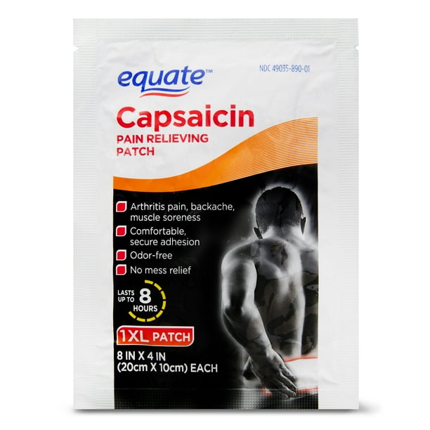 Equate Capsaicin Pain Relieving Patch, XL