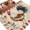 thumbnail image 2 of Vintage Rooster Area Rug 6x9 FT, Non Slip Living Room Throw Carpet, Watercolor Spring Floral Farmhouse Animals Washable Soft Large Floor Carpet Non-Shedding Rug for Bedroom Dining Room Play Room, 2 of 9