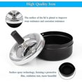 thumbnail image 4 of 3pcs Spinning Ashless Ashtray Push Down Ashtray Extra Large Chrome Windproof Ashtray Outdoor Tabletop Ashtray Ashtrays Large Round (9 * 9.3cm, Black), 4 of 5