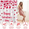 thumbnail image 2 of Happy Valentines Day Shower Curtain, Valentine Red Heart Shower Curtains for Bathroom, Valentines Romantic Home Decor Waterproof Fabric with Hooks 72x72 Inch, 2 of 6