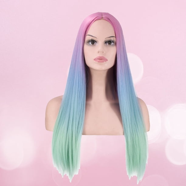 Pelucas resistentes al calor, peluca para mujer, peluca con degradado de color, pelucas rizadas, confiables y duraderas