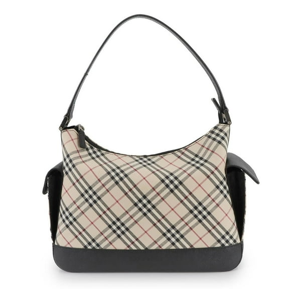 Pre-Owned Burberry Nova Check Shoulder Bag in Canvas and Leather with Beige, Black,...