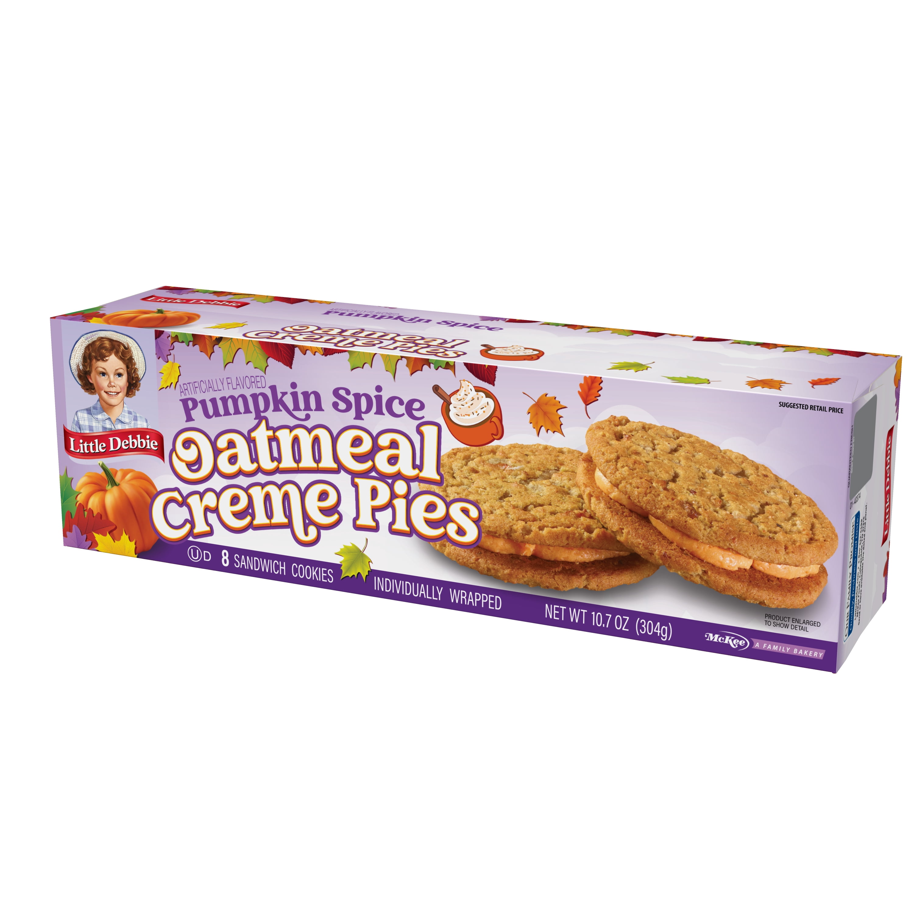 Snack Cakes, Little Debbie Family Pack Pumpkin Spice Oatmeal Creme Pies