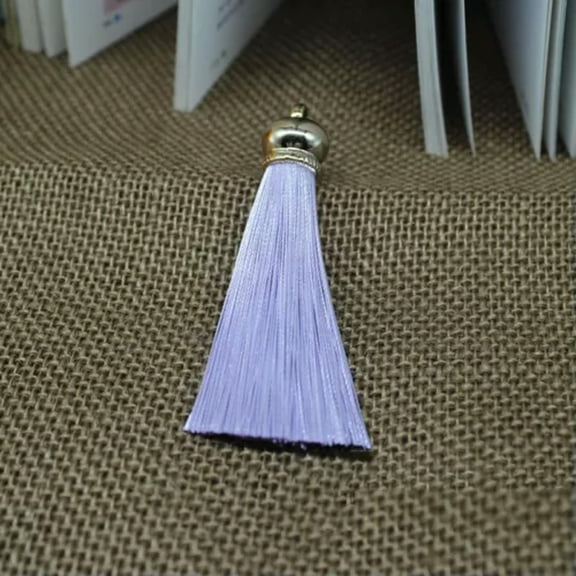 U8MO 2pcs 8cm Tassel Trim Craft Jewelry Making DIY Accessory Pendant Curtain Tassel-17# pale purple-2pcs