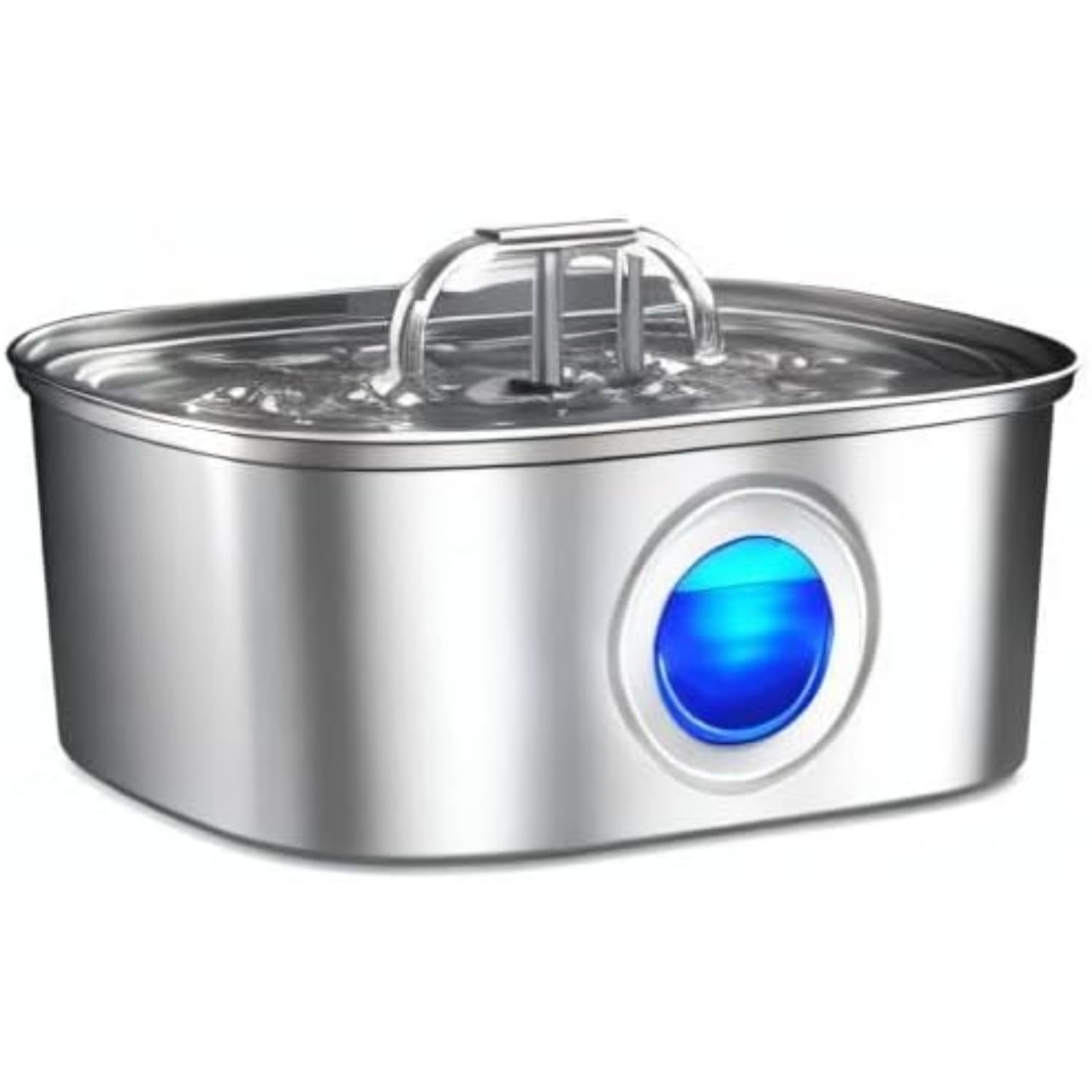 Cat Water Fountain Stainless Steel: 108oz/3.2L Automatic Pet Water Fountain Dog Water Dispenser with Water Level Window - for Cats Inside