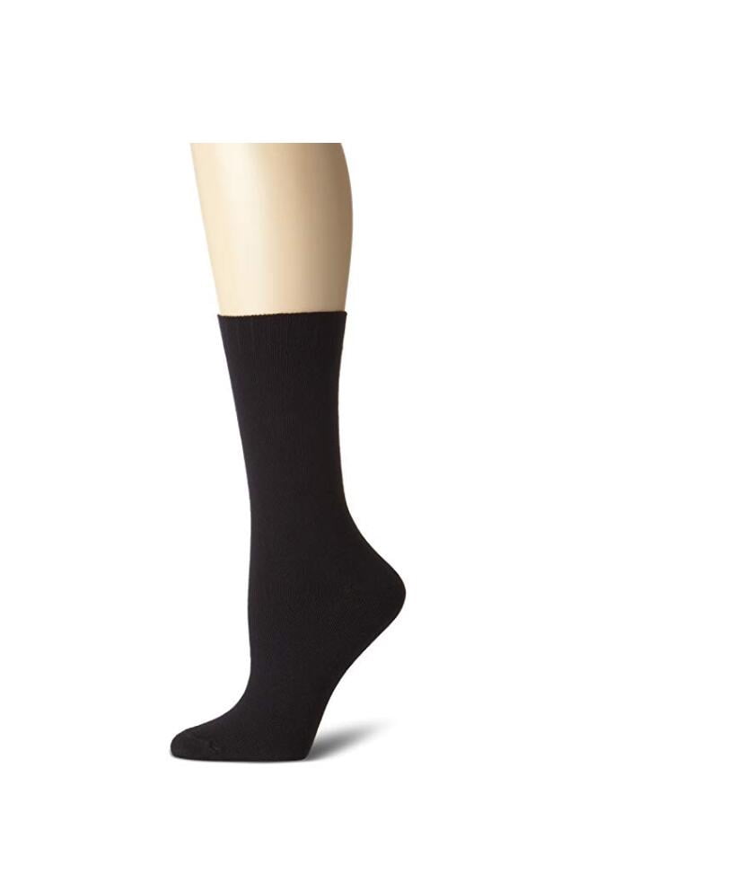 Hue Hue Women's 3 Pair Pack Loafer NonBinding Top Socks, Black, One