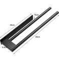 thumbnail image 2 of Toallero negro sin perforaciones Toallero doble de acero inoxidable Toallero autoadhesivo de dos brazos Toallero para invitados Montado en la pared para baño Cocina, 2 of 5