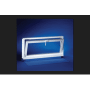 Duo 3215ART Hopper Basement Window, 32 in W x 15 in H, Vinyl
