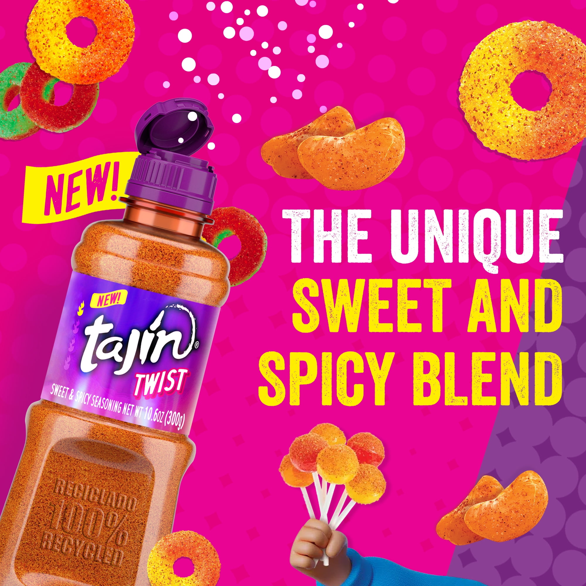 (6 pack) Tajin Twist Seasoning, Sweet and Spicy Seasoning, 10.6 oz