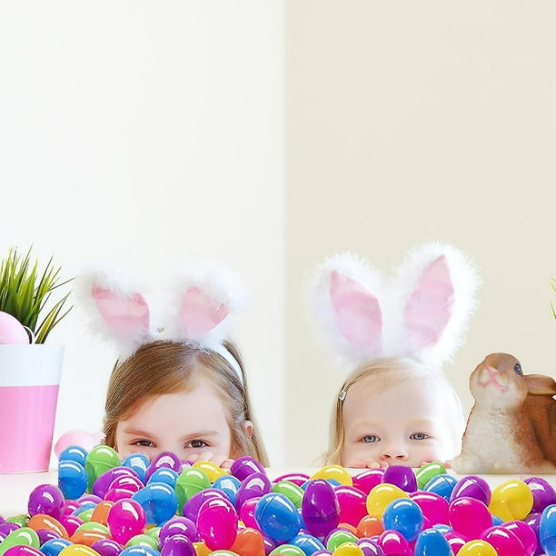 12 Huevos De Pascua Rellenables De Plástico – Colores Brillantes, Fáciles De Abrir Y Decorar Para Caza De Huevos
