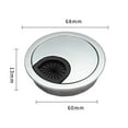 thumbnail image 2 of Cable Hole Cover Desk Metal Grommet Office Anti-corrosion Anti-rust Anti-slip Ribs Non-fading Detachable Design, 2 of 6