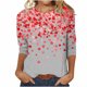 thumbnail image 2 of Fiudx Camisetas para Mujer Blusa Holgada con Estampado de Pascua y Cuello Redondo Retro de Manga Tres Cuartos a La Moda para Mujer, 2 of 4