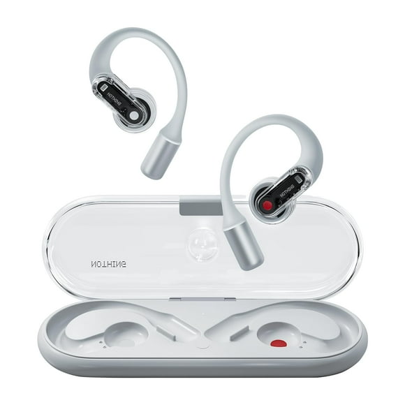 Nothing Ear (Open) Open-Ear Headphones, Earbuds with Earhooks, Clear Voice Technology with 2 Mics, BT 5.3, Fast Charging, Compatible with iPhone & Android -White