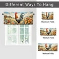 thumbnail image 6 of Farmhouse Rooster Valance Curtain for Kitchen Rustic Wooden Barn Country Sunflowers Window Valance for Living Room Bedroom, Kitchen Valance Rod Pocket Window Curtain 54 by 18 in, 1 Panel, 6 of 6