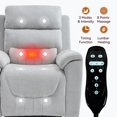 thumbnail image 5 of Sesslife Power Lift Recliner Chair for Elderly, Lift Chair Recliners with Massage and Heat, Reclining Mechanism Electric Sofa with 2 Cup Holders and Side Pockets for Living Room, Light Gray, 5 of 8