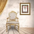 thumbnail image 3 of Jacobs, Cindy 12x14 Gold Ornate Wood Framed with Double Matting Museum Art Print Titled - Merry Christmas Snowman, 3 of 4