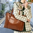 thumbnail image 6 of HONGLONG Shoulder Bags Handbags for Women Large Designer Ladies Bag Purse Leather Tote Bag, Brown, 6 of 9