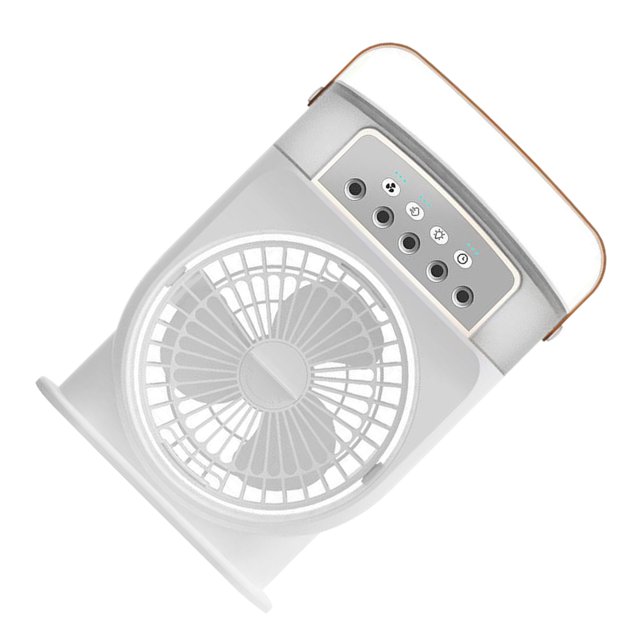 Bearachild Ventilador eléctrico con función de enfriamiento por pulverización duradera Enfriamiento rápido y refrescante Se enfría Electrodomésticos Blanco
