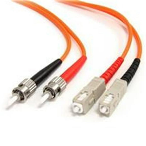 1m 62.5-125 Multimode Duplex Fiber Patch Cable ST-SC - Orange - 3.3 ft.