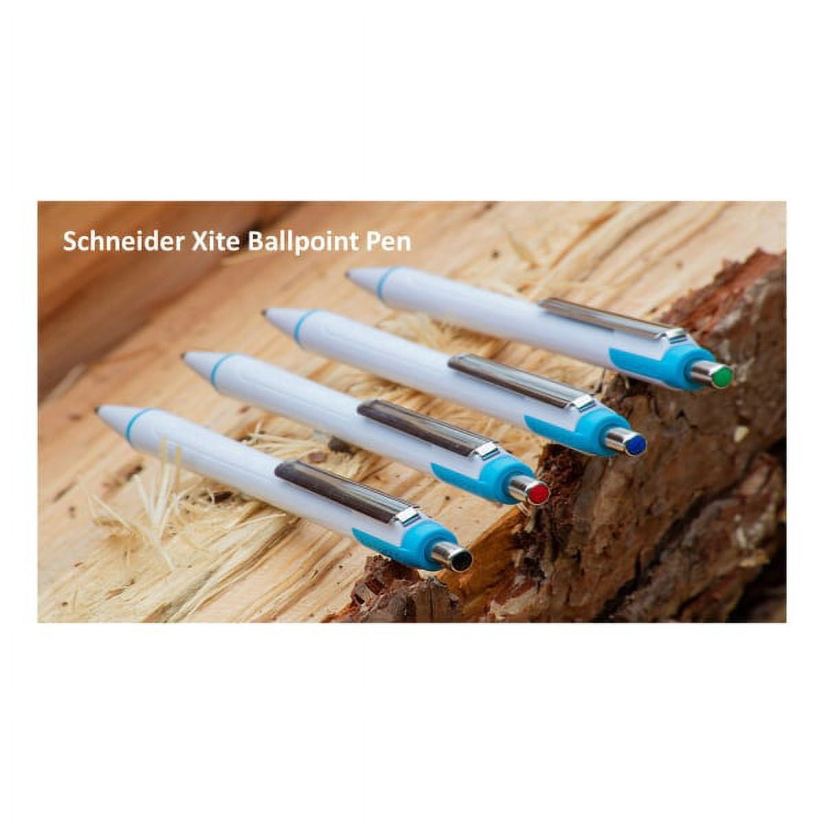 Schneider Slider Xite XB Refillable + Retractable Ballpoint Pen, 1.4 mm, Blue Ink, Box of 10 Pens