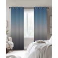 thumbnail image 2 of Blackout Curtains for Bedroom, Grey Ombre Room Darkening Window Drapes for Living Room, Navy Blue Gray Gradient Modern Abstract Art Thermal Insulated Grommet Curtains, 52x84 inch, 2 Panels, 2 of 9