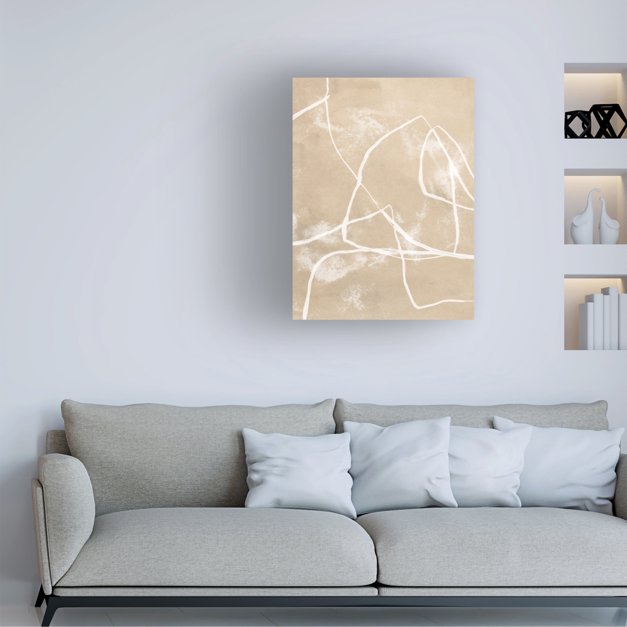Trademark Fine Art June Erica Vess  Neutral Thread II Canvas Wall Art