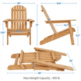 thumbnail image 2 of Yaheetech 2-piece Wood Folding Adirondack Chair, Brown, 2 of 9
