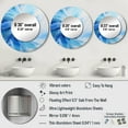 thumbnail image 4 of Designart "Swirling Blue Wave Spiral" Abstract Spirals Blue Large Round Mirror - Round Office Mirror Wall Decor - Modern Round Printed Mirror - 29" x 29", 4 of 6