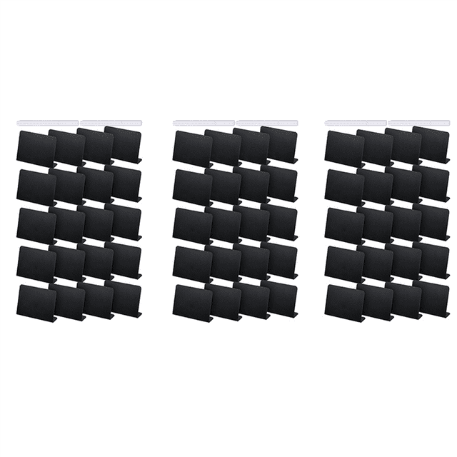 60Pcs 4 x 3 Inches Mini Chalkboard Table Tent Sign Chalkboard Buffet Tags Food Label for Party Tabletop Chalkboard Signs,60 * Chalkboard signs 6 * White chalk markers,Black