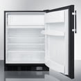 thumbnail image 3 of Built-in undercounter ADA compliant break room refrigerator-freezer in black with NIST calibrated thermometer and alarm, 3 of 4