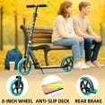 thumbnail image 3 of Kids & Adults Scooter, Adjustable Handlebar, Foldable 2-Wheel with Big Wheels,  Load 240 LBS, 3 of 6