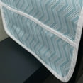 thumbnail image 3 of Vintage Blue Microwave Oven Cover, Horizontal Chevron with 4 Lines Retro Style Zigzag Pattern Print, Water Resistant Organizer with Pockets for Kitchen, 36" x 12", Pale Blue White, by Ambesonne, 3 of 4