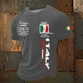 thumbnail image 2 of oqasdz Mens T Shirts Casual Italian Flag Print Short Sleeve for Daily Wear Sports and Leisure Comfortable Breathable Tee Top, 2 of 3