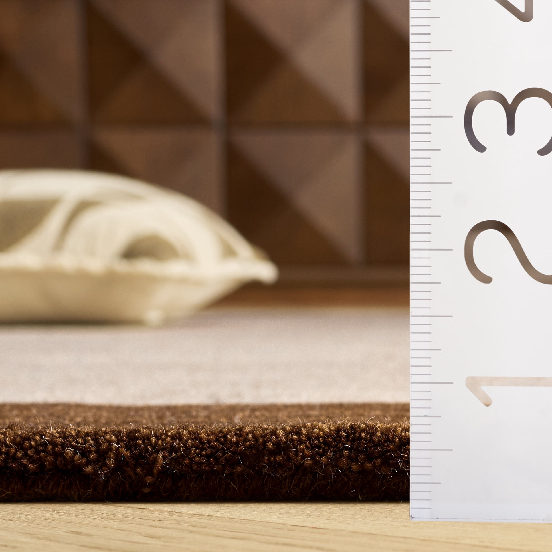 Safavieh Himalaya Cenric Solid Wool Area Rug, Beige/Dark Brown, 8' x 10'