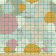 thumbnail image 2 of Floral Upholstery Fabric by the Yard, Vintage Inspired Repetition of Abstract Flowers Pastel Tones, Decorative Fabric for DIY and Home Accents, Multicolor by Ambesonne, 2 of 5
