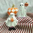 thumbnail image 4 of Halloween Pumpkin Resin Statue Desktop Ornament for Living Room Decorative Figurine for Festive Home Décor and Seasonal Display, 4 of 5
