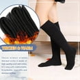 thumbnail image 2 of Women's Knee High Wool Socks Winter Thick Thermal Soft Comfy Over Knee Long High Socks 2 Pairs, 2 of 7