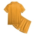 thumbnail image 6 of KPOPLK Girls Pajama Sets Cotton Sleepwear Button Down Short Sleeve with Ruffle Shorts PJS 2-12Y,Size 6-7 Years, 6 of 6